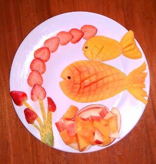 创意小鱼水果拼盘做法 太可爱啦